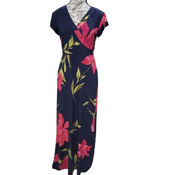 Cato EST 1946 Floral Maxi Wrap V Neck Dress - Picture 1 of 4
